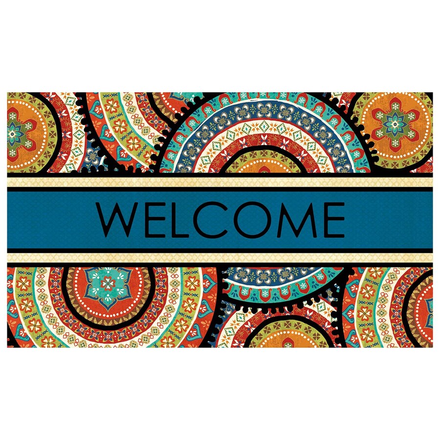 Mohawk Home Core Doormats Blue Rectangular Door Mat Common 1 1 2