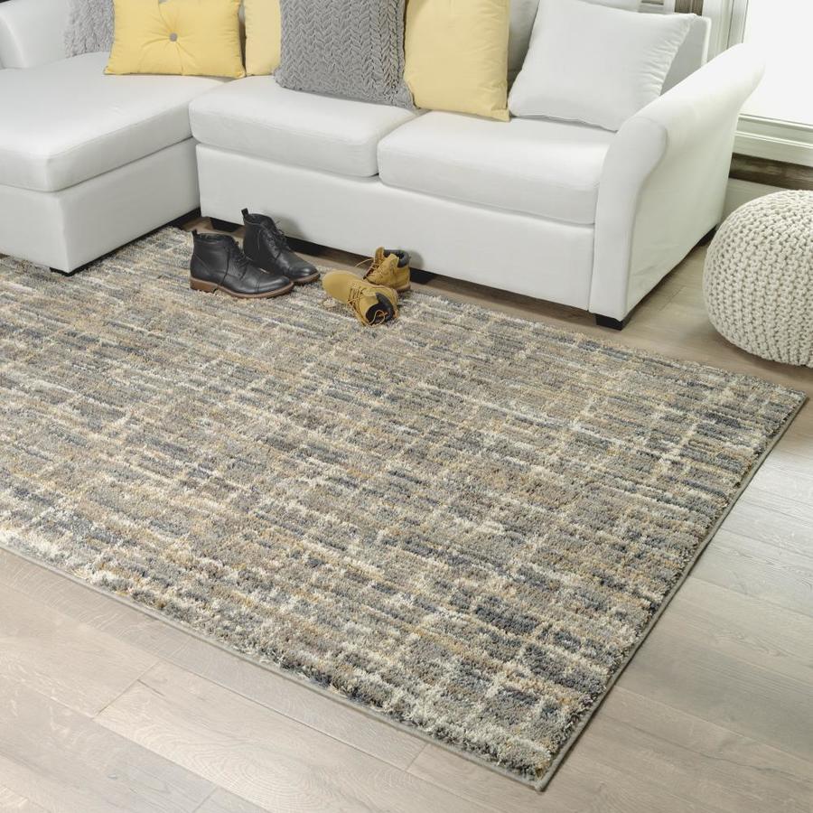 Mohawk Home Sabrina 5 x 8 Gray Indoor Abstract Area Rug in the Rugs ...