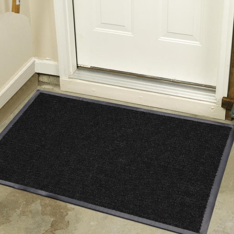 Mohawk Home Utility Bay 4-ft x 6-ft Black Rectangular Outdoor Door Mat ...