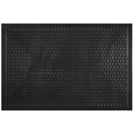 Mohawk Home Utility Bay Black Rectangular Door Mat (Common: 3-ft x 4-ft; Actual: 48-in x 36-in)
