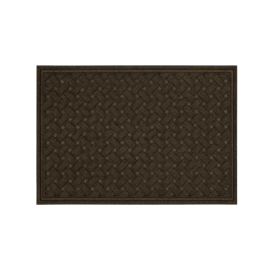 Mohawk Home Basketweave Brown Rectangular Door Mat Common 2 Ft X