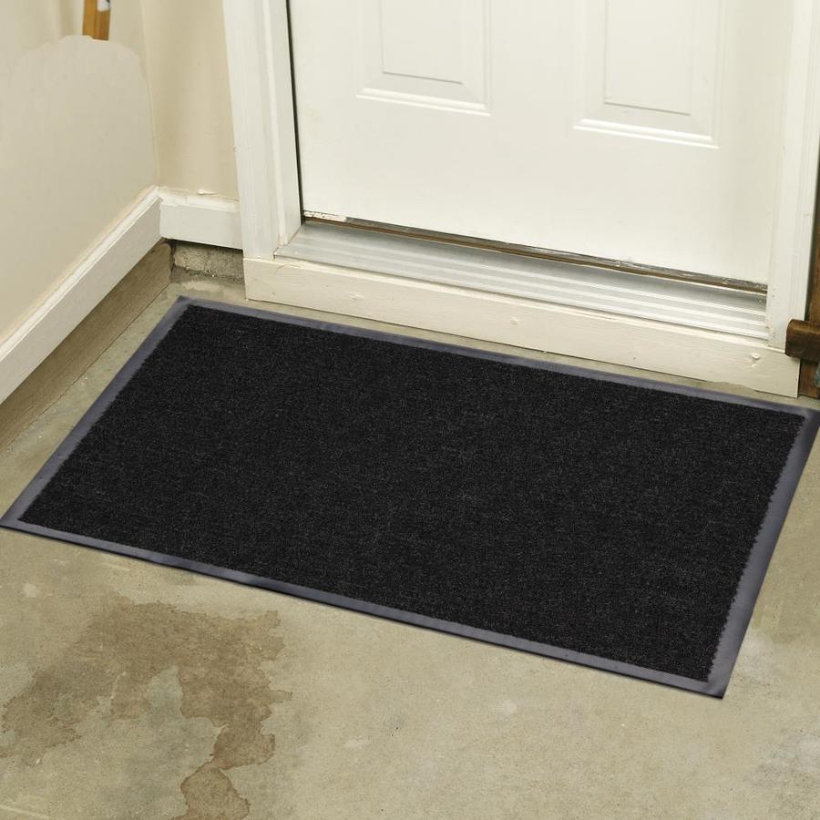 Mohawk Home Utility bay 3-ft x 4-ft Black Rectangular Outdoor Door Mat ...