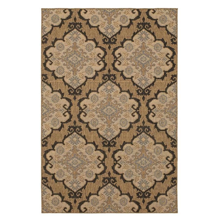 Allen + roth Outdoor Natural Rectangular Indoor/Outdoor Machine-Made ...