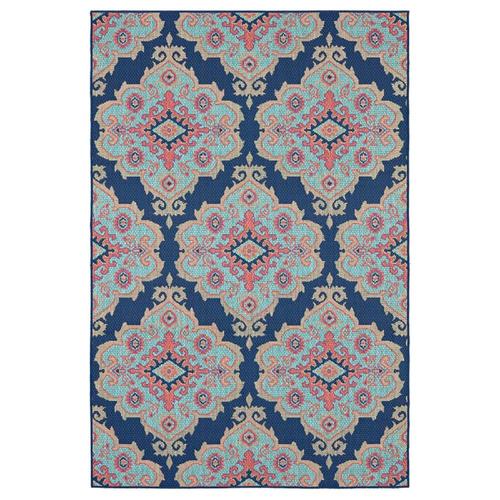 Allen Roth Outdoor Collection 8 X 10 Navy Indoor Fl Botanical Moroccan Area Rug In The Rugs Department At Com - Teal And White Striped Outdoor Rug Allen Roth Outdoor Collection 8 X 10 Navy Indoor Fl Botanical Moroccan Area Rug In The Rugs Department At Com - Teal And White Striped Outdoor Rug
