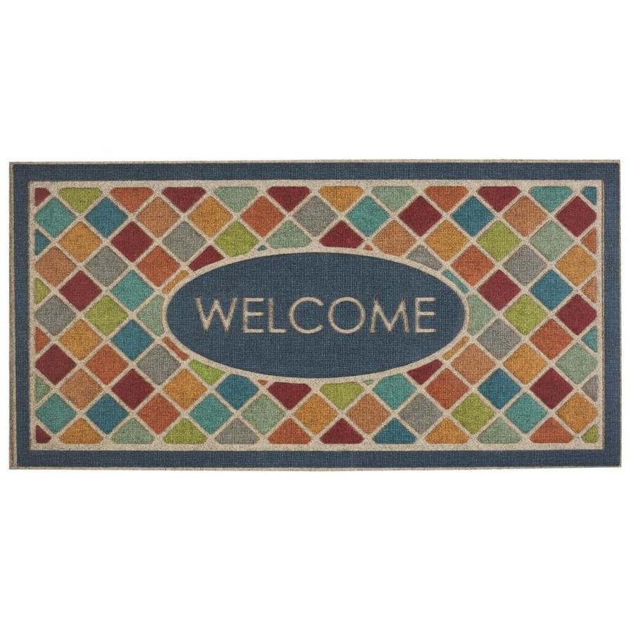 Mohawk Home Ornamental Entry Mat Brown Rectangular Door Common Mohawk Home Ornamental Entry Mat Brown Rectangular Door Common 2 Ft X 4 Actual 24 In 48