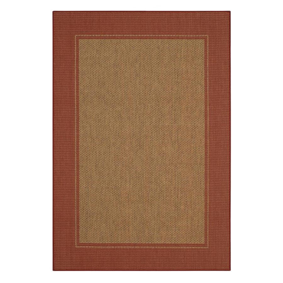 Allen + roth Outdoor Collection Red Rectangular Machinemade Coastal