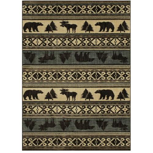 Mohawk Home Lodge 8 X 10 Black Indoor Animal Print Lodge Area Rug In The Rugs Department At Lowes Com