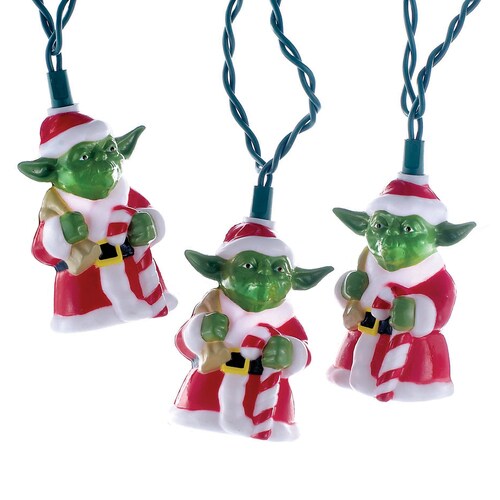 Star Wars Yoda 10Count 9ft Warm White Incandescent PlugIn Christmas