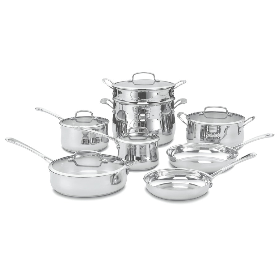 Cuisinart 14.25-in Stainless Steel Cookware Set Lid(s) Included at Lowes.com