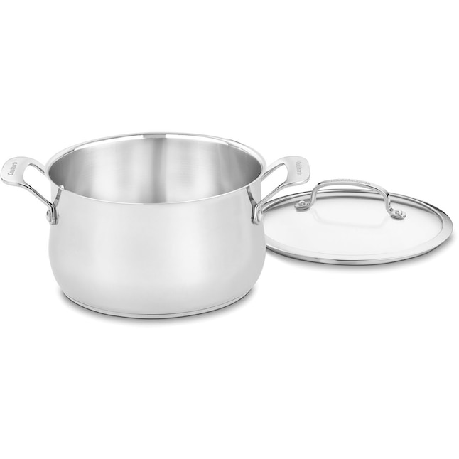 Cuisinart 5-Quart Stainless Steel Dutch Oven with Lid at