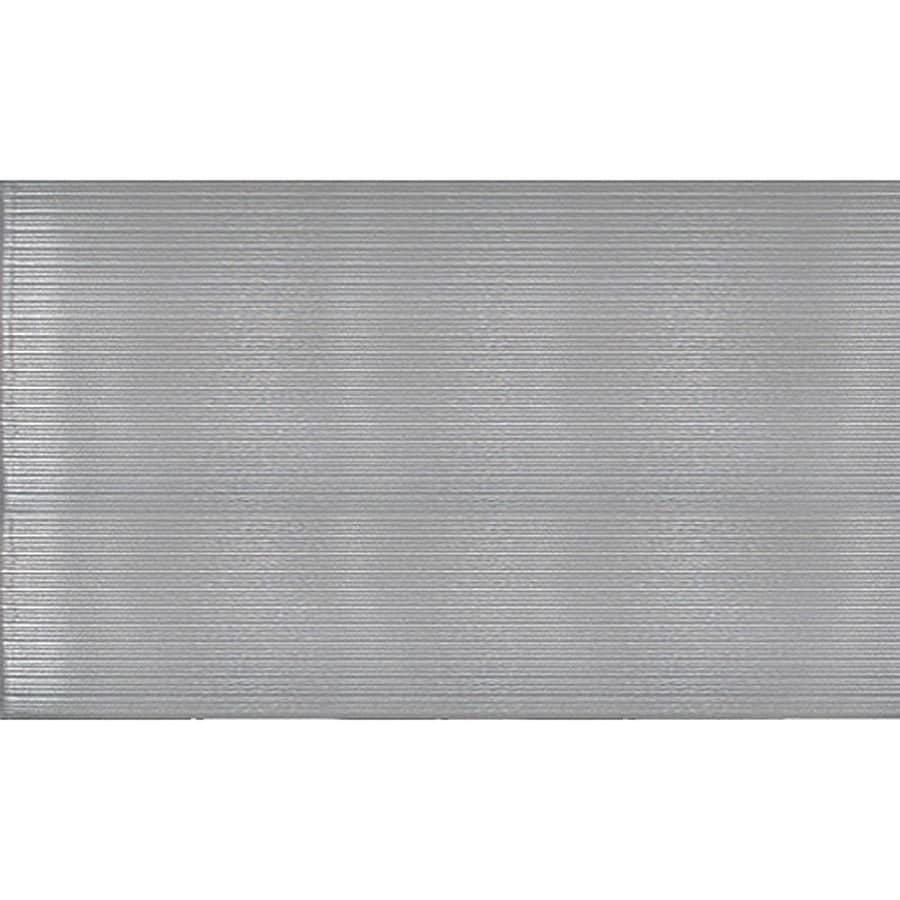 Blue Hawk Gray Rectangular Anti Fatigue Mat Common 3 Ft X 5 Ft