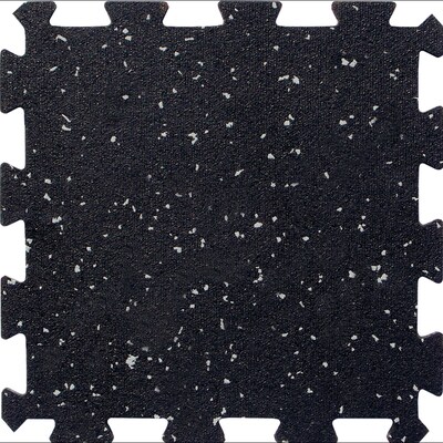 Apache Mills Inc 12 Pack 12 In X 12 In Black With Gray Specks