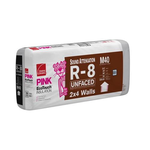 Owens Corning R- 8 Fiberglass Batt Insulation with with Sound Barrier ...