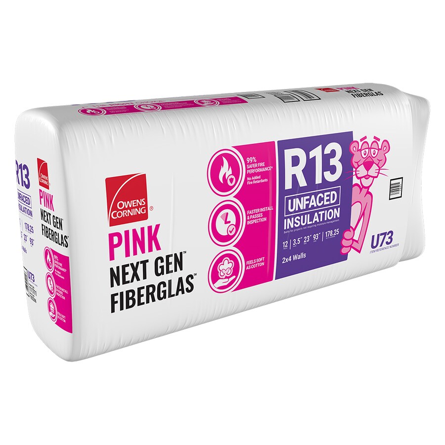 Owens Corning R13 Fiberglass Batt Insulation with Sound Barrier (23in