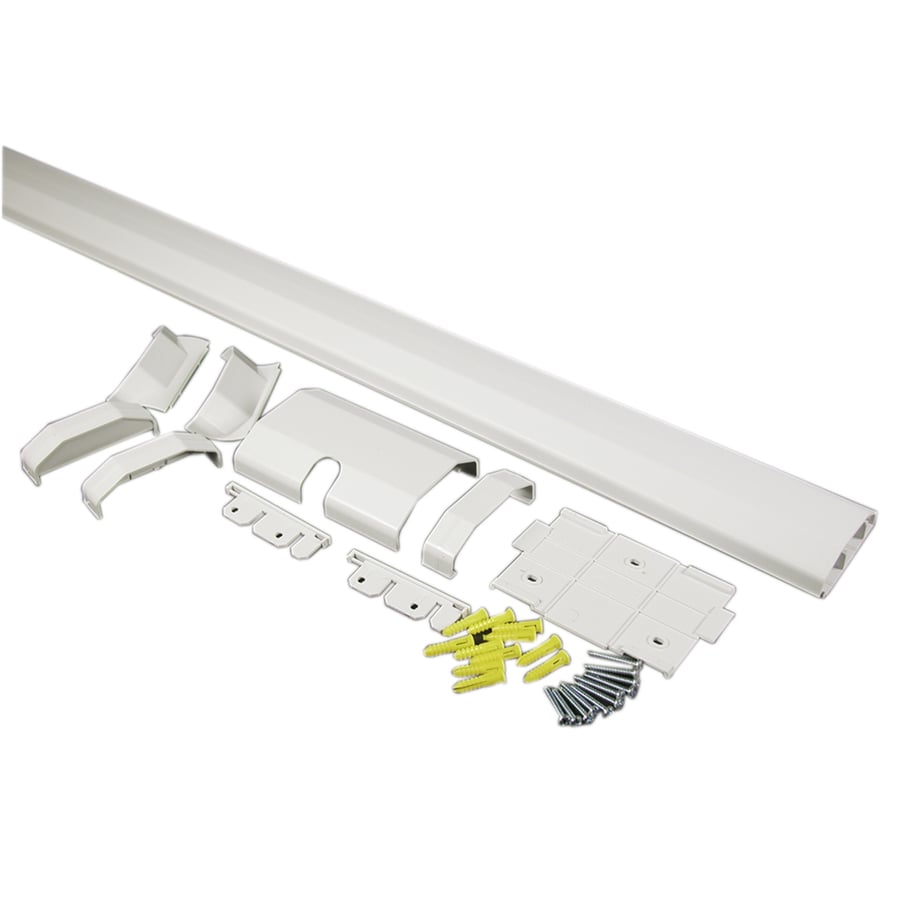 Wiremold CableMate 8Piece 48in x 3in PVC White Cord/Cable Organization Kit in the Cord Covers