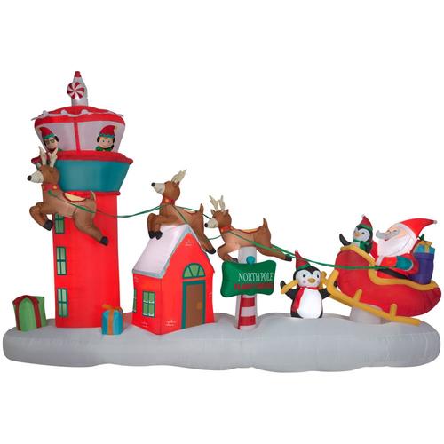 Holiday Living 8.66ft Lighted Santa Christmas Inflatable in the Christmas Inflatables