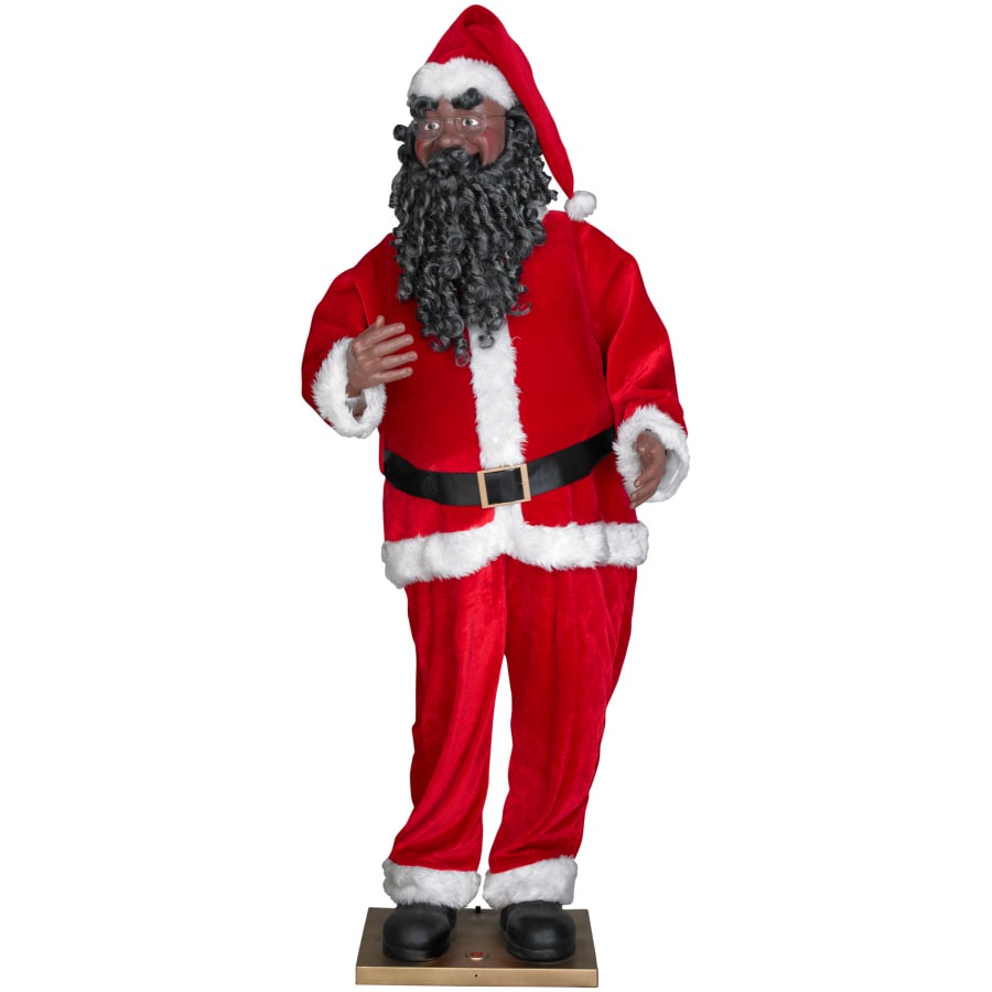 Gemmy Life-Size Animated African American Santa at Lowes.com