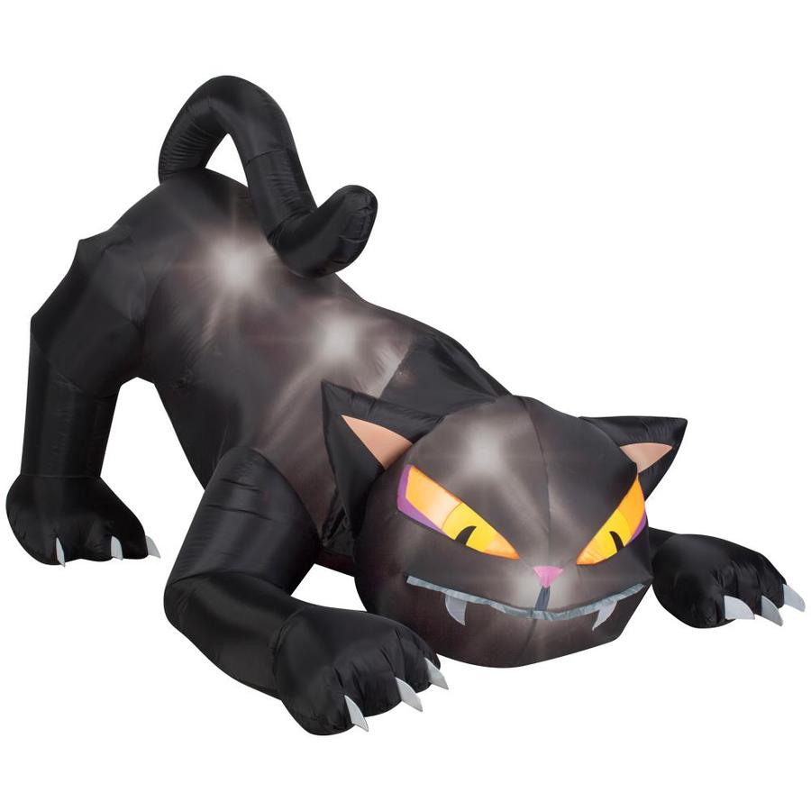 Holiday Living 4.2-ft x 6-ft Animatronic Lighted Black Cat Halloween Inflatable