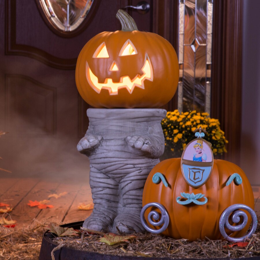Gemmy 8-in Tabletop Lighted Jack-o-lantern Door decoration in the