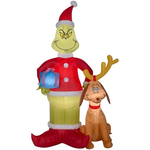 Gemmy 8.01-ft Lighted Grinch Christmas Inflatable in the Christmas ...