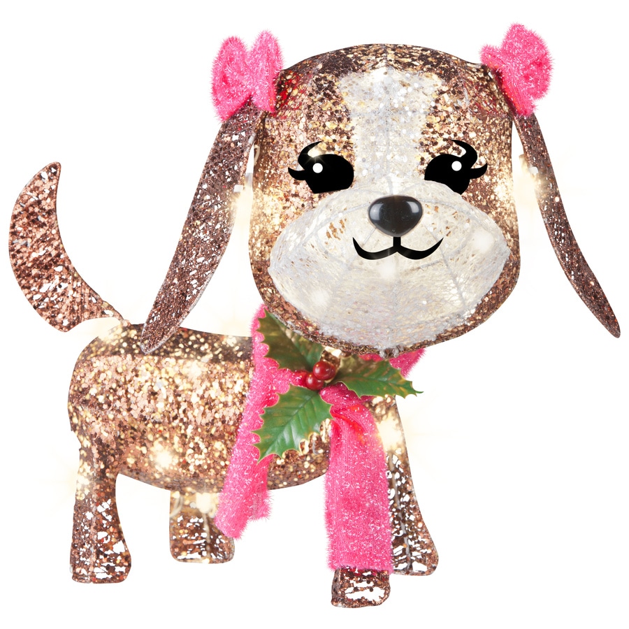 Gemmy Pre Lit Dog With Ling Cool White Led Lights At Lowes Com Gemmy Pre Lit Dog With Ling Cool White Led Lights
