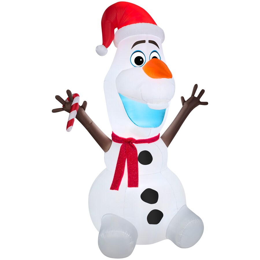 Gemmy 6.00ft x 3.5433ft Lighted Frozen Olaf The Snowman Christmas