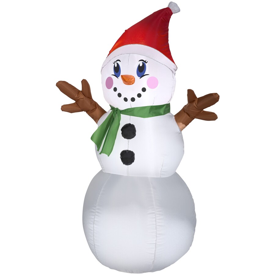 Shop Gemmy 4-ft Lighted Snowman Christmas Inflatable at Lowes.com