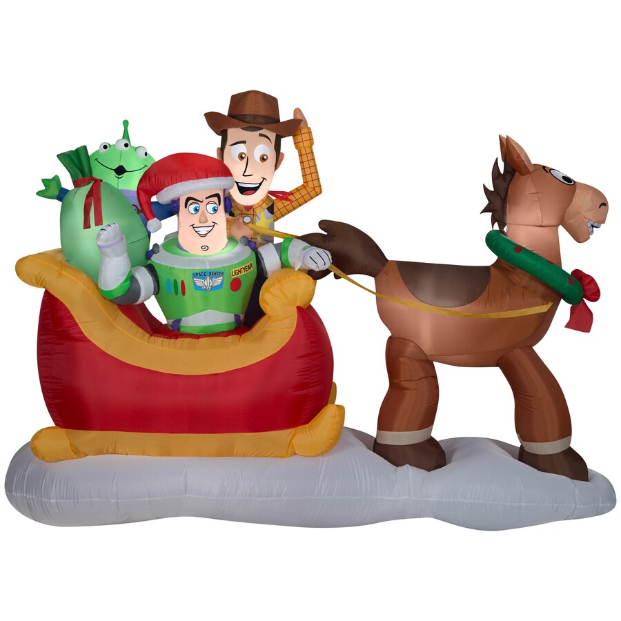 Gemmy Airblown Toy Story with Sleigh Scene 8 foot Christmas Inflatable