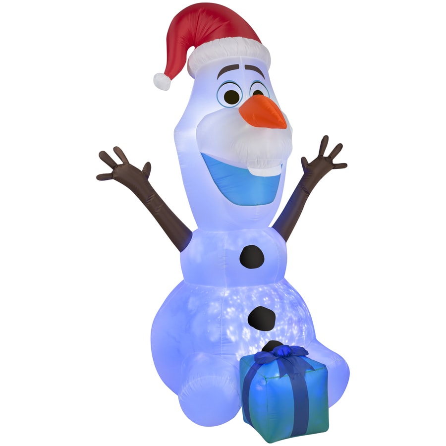 Shop Gemmy 6-ft x 3.28-ft Lighted Olaf Christmas 