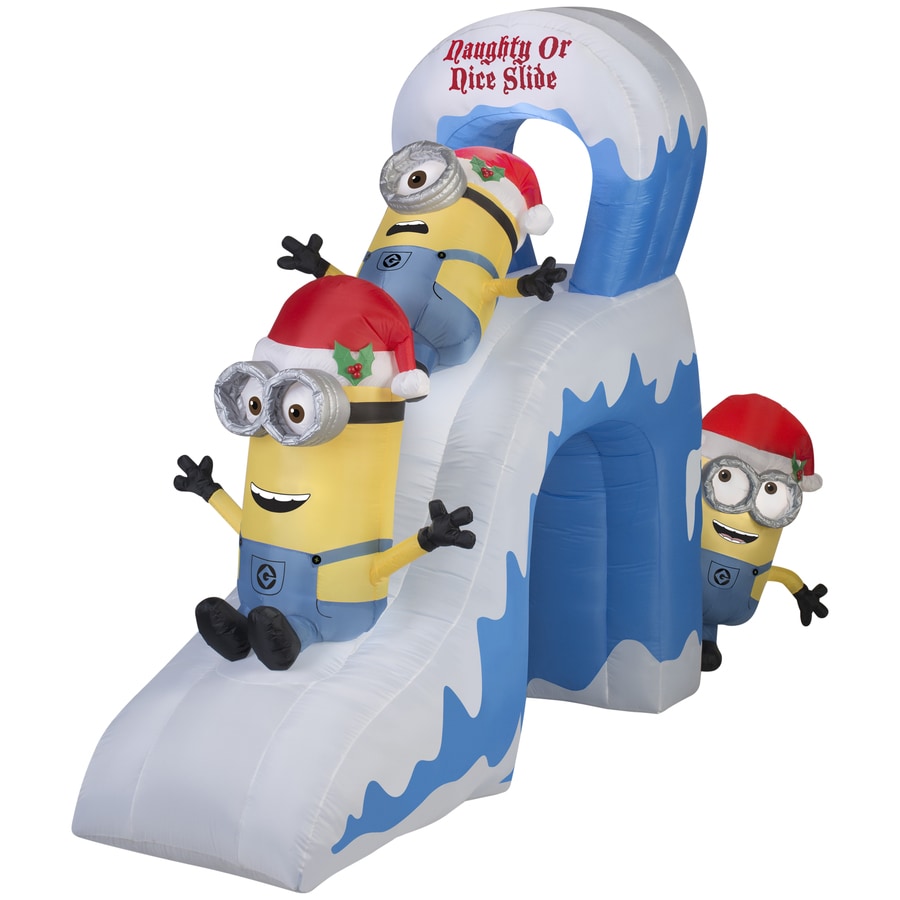 Gemmy 7.87ft x 4.17ft Lighted Minion Christmas Inflatable at