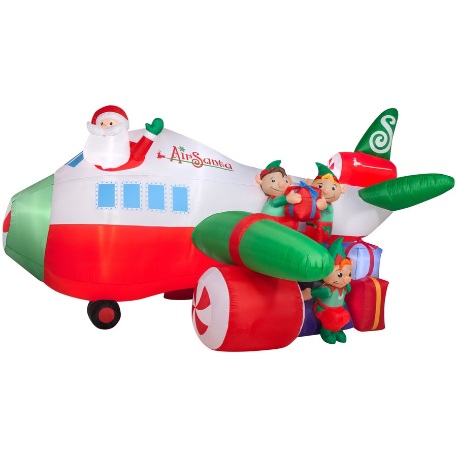 Holiday Living 9.38ft x 18.2ft Lighted Santa Christmas Inflatable at