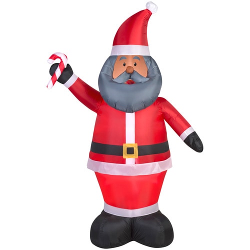 Holiday Living 6.98-ft Lighted Santa Christmas Inflatable in the ...