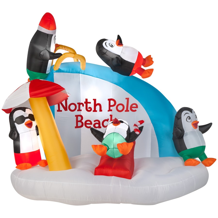 Holiday Living 6.1ft Lighted Penguin Christmas Inflatable in the