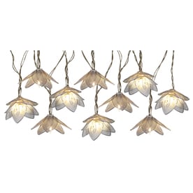 UPC 086786436882 product image for 8.5-ft Silver Plug-In Flower String Lights | upcitemdb.com