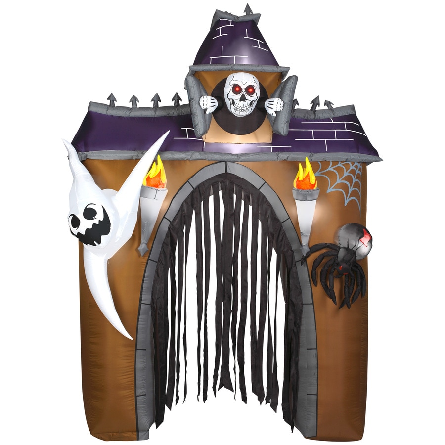 Gemmy 10 Ft Lighted Haunted House Halloween Inflatable At Lowes Com   086786639559 