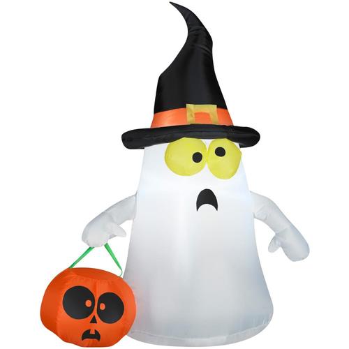Gemmy 3.5-ft x 3-ft Lighted Ghost Halloween Inflatable in the Halloween ...
