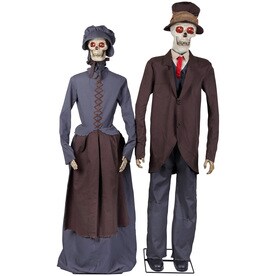 holiday living animatronic pre lit musical skeleton couple lifesize greeter with flashing red led lights - Lowes Halloween Decorations holiday living animatronic pre lit musical skeleton couple lifesize greeter with flashing red led lights - Lowes Halloween Decorations