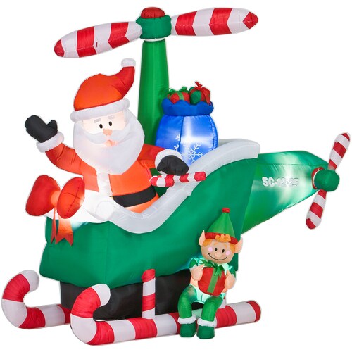 Gemmy 6' Inflatable Santa Helicopter at Lowes.com