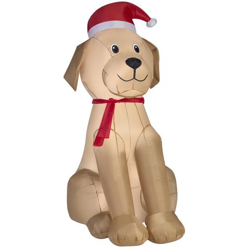 Gemmy 6ft Lighted Dog Christmas Inflatable in the Christmas