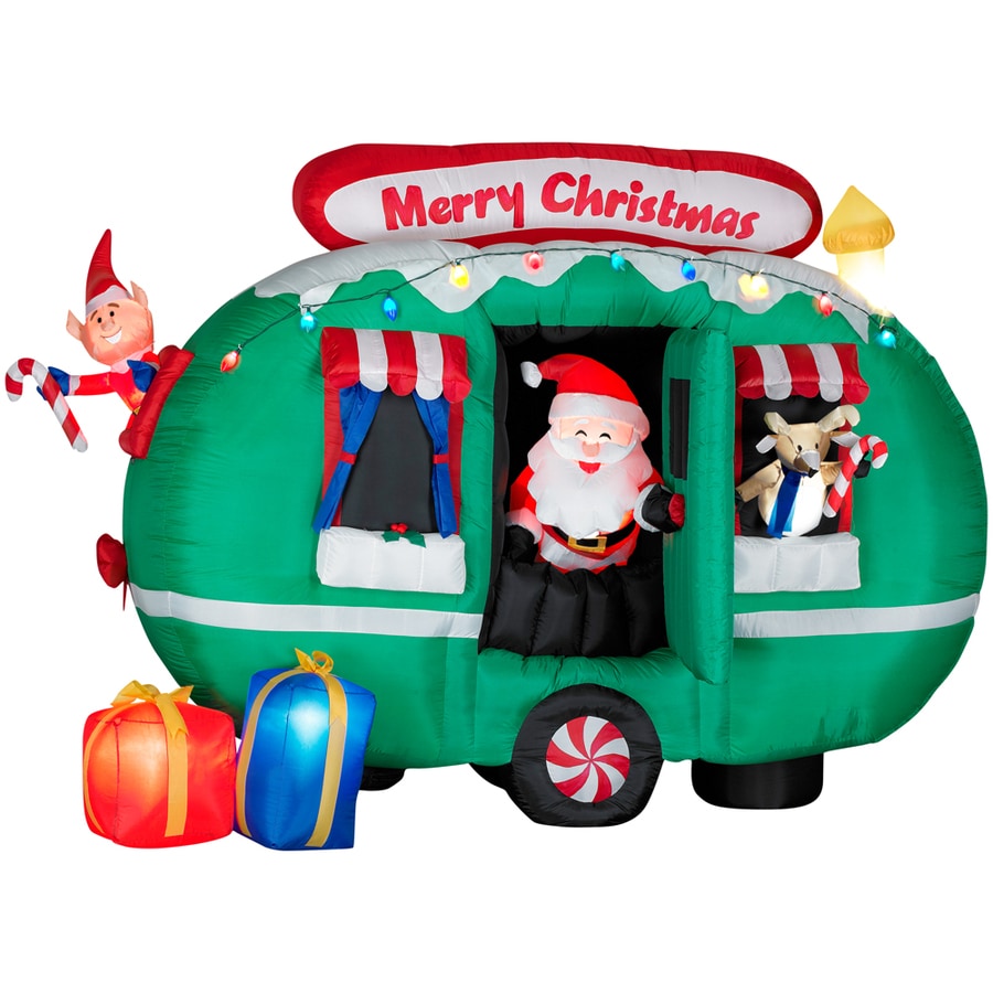 Shop Gemmy 6 Inflatable Santa In RV At Lowes