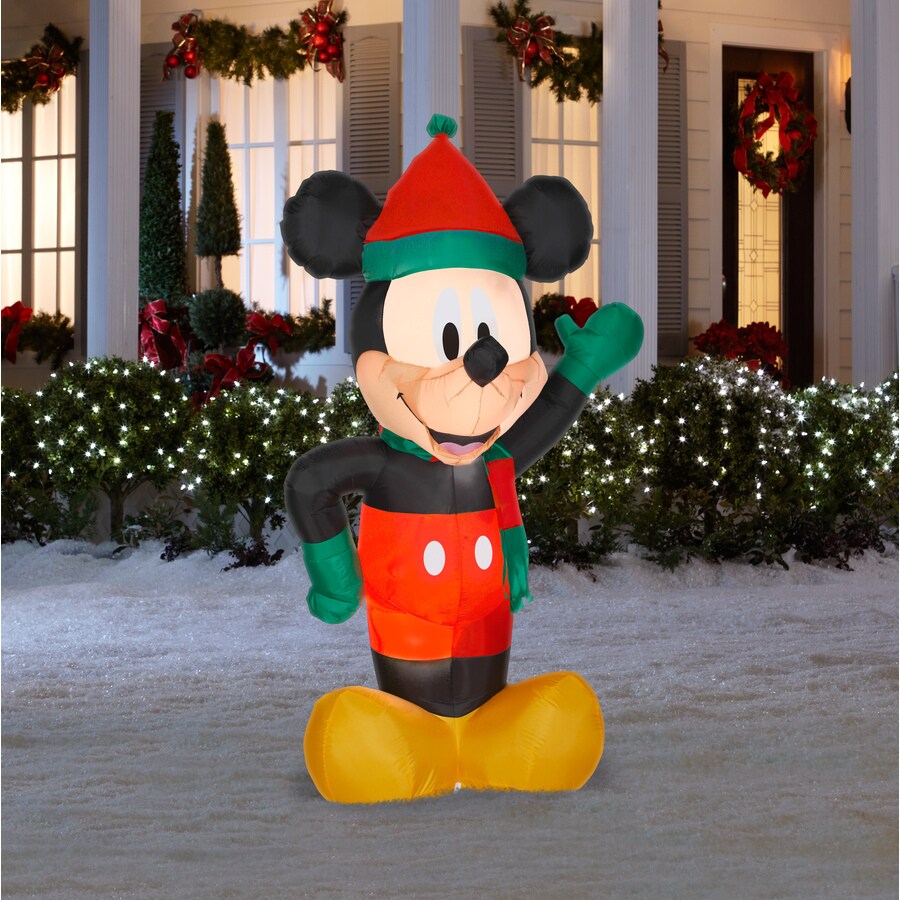 Gemmy 6ft Lighted Mickey Mouse Christmas Inflatable at