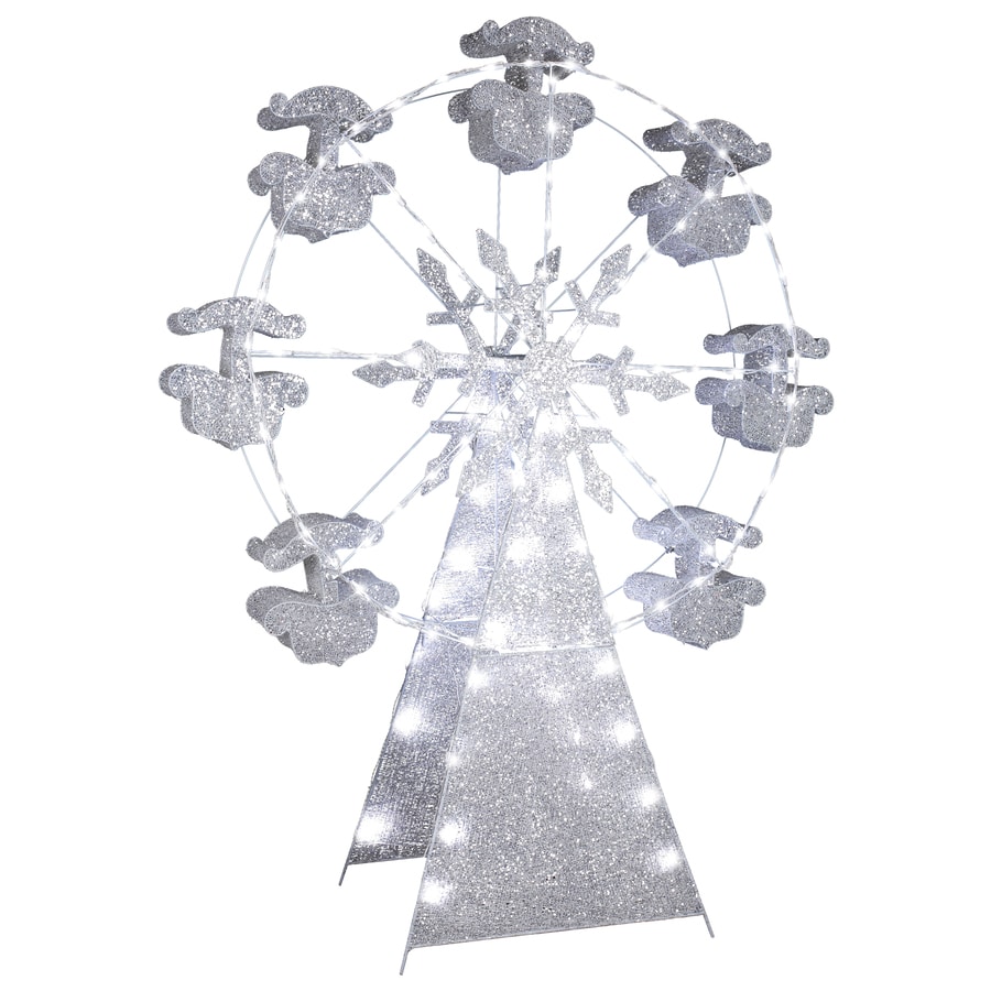 Gemmy PreLit Ferris Wheel Sculpture with MultiFunction White Lights