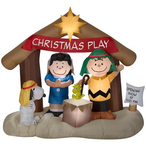 Gemmy 6 Ft Lighted Snoopy Christmas Inflatable At Lowes Com