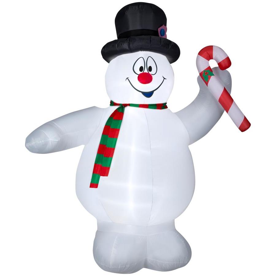 Warner Brothers 8.99-ft Lighted Snowman Christmas Inflatable at Lowes.com