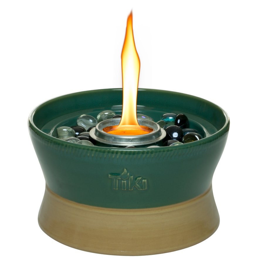 shop tiki clean burn 7 in teal ceramic tabletop torch at shop tiki clean burn 7 in teal ceramic tabletop torch at