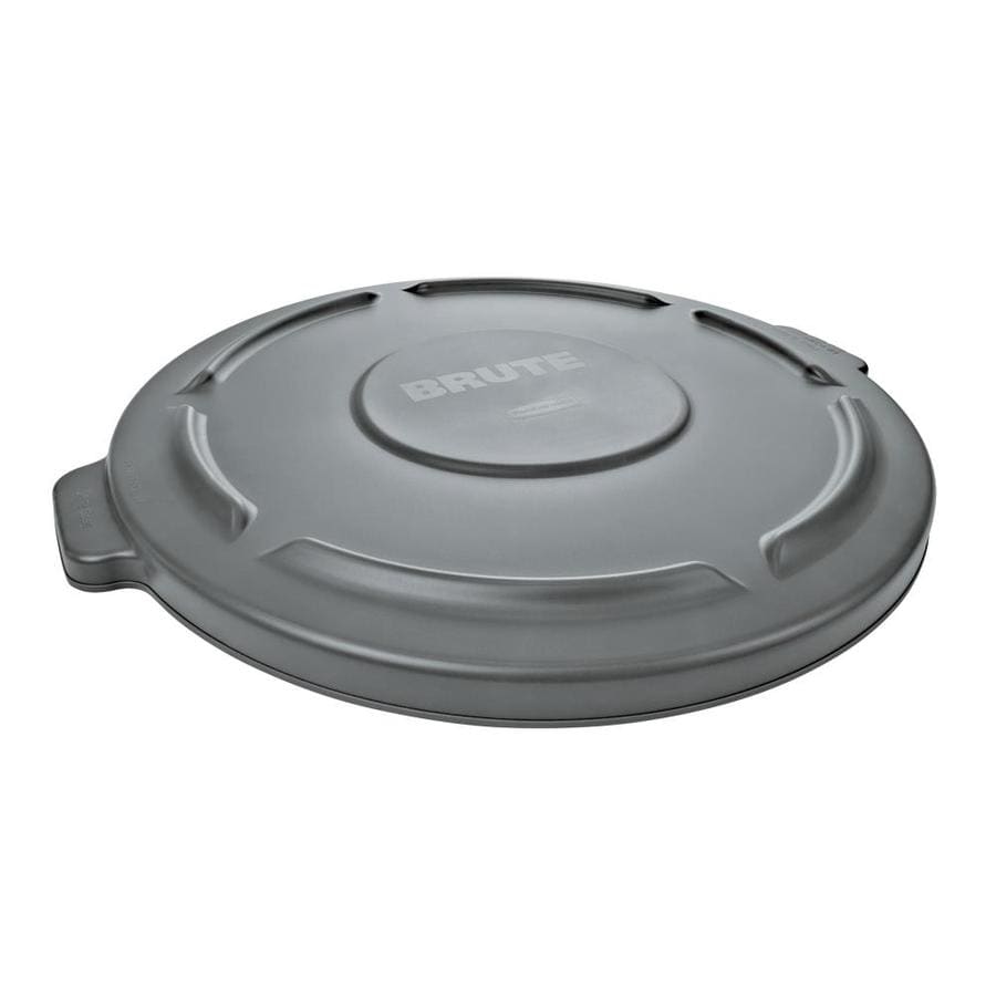 Rubbermaid Commercial Products Gray Plastic Outdoor Trash Can Lid at