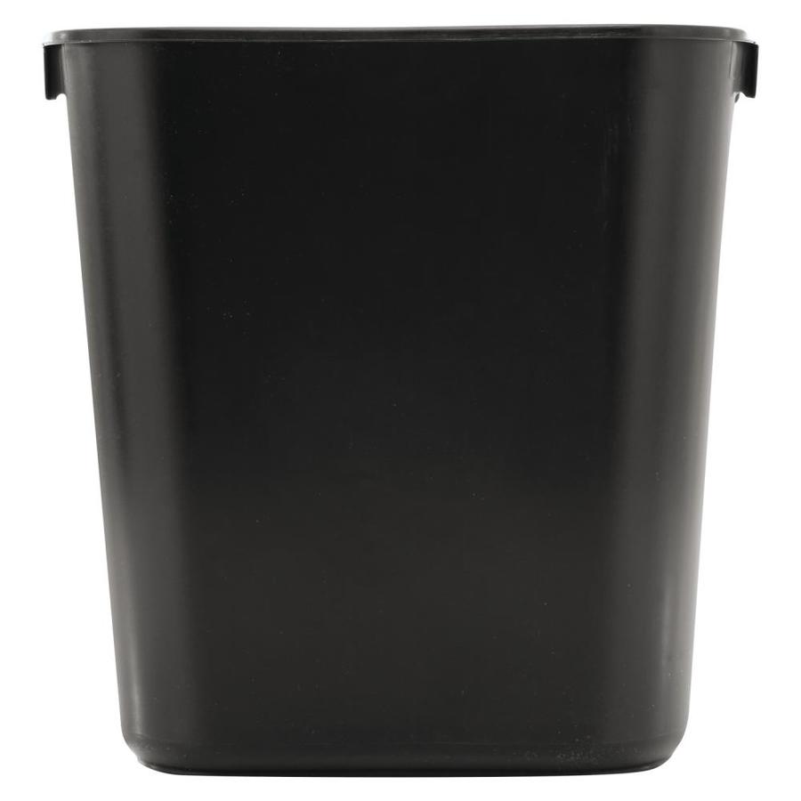 Rubbermaid Commercial Products Black Plastic Wastebasket at
