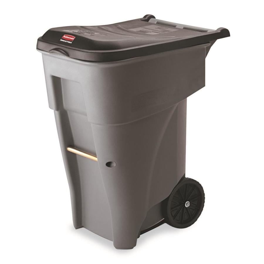 Rubbermaid Commercial Products Brute Rollout 65Gallon Gray Plastic