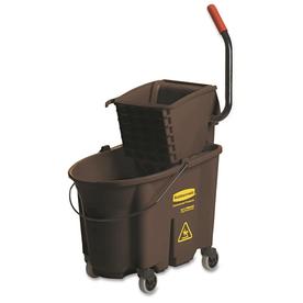 Rubbermaid Commercial Wavebrake 35 Quart Bucket/Wringer Combinations  Brown