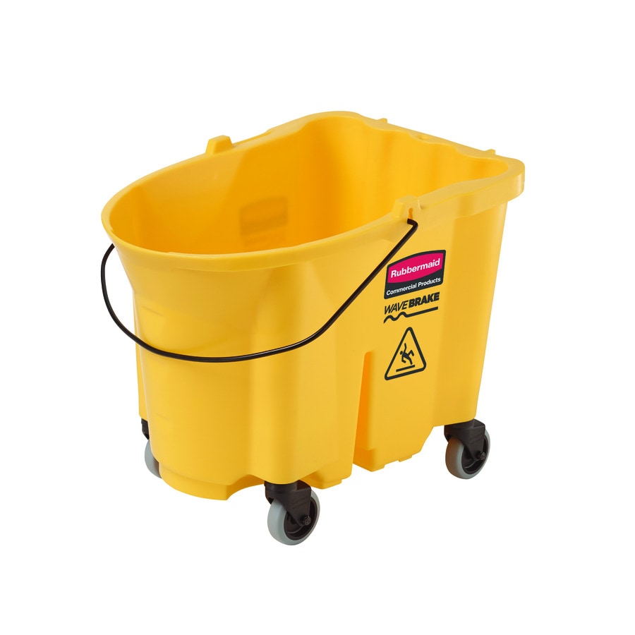 Rubbermaid Yellow Polypropylene Mop Bucket and Wringer, 8-3/4 gal.